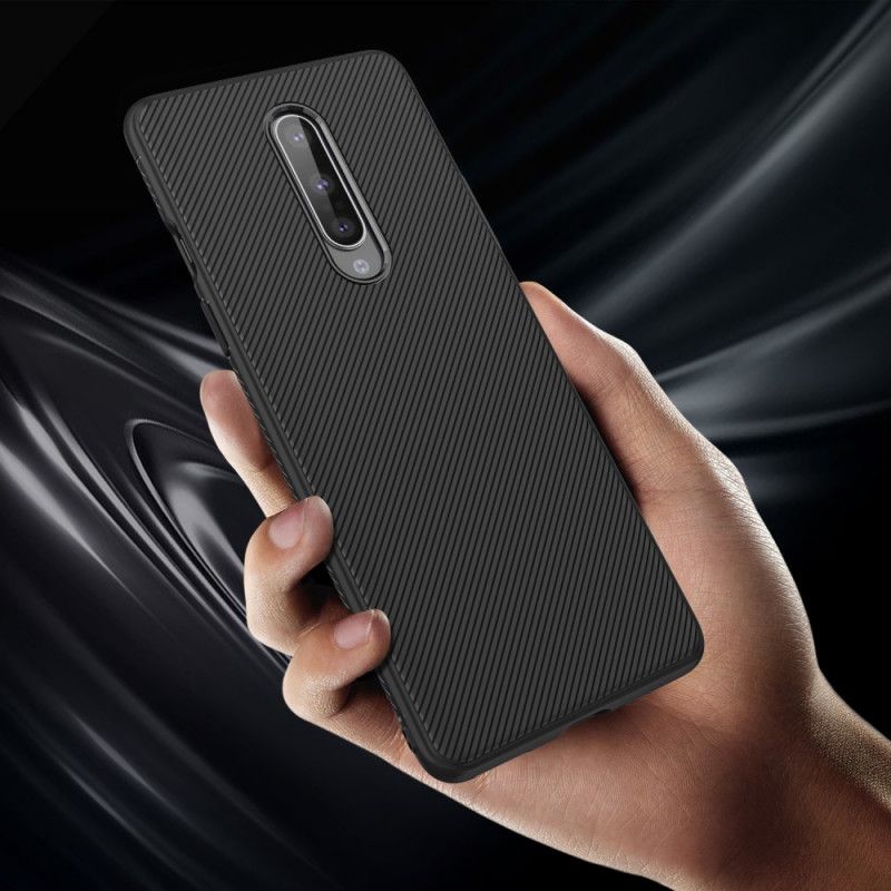 Hülle Für OnePlus 8 Schwarz Twill Der Jazzserie