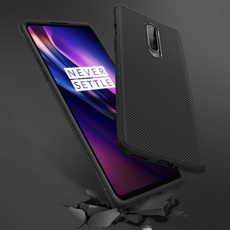 Hülle Für OnePlus 8 Schwarz Twill Der Jazzserie