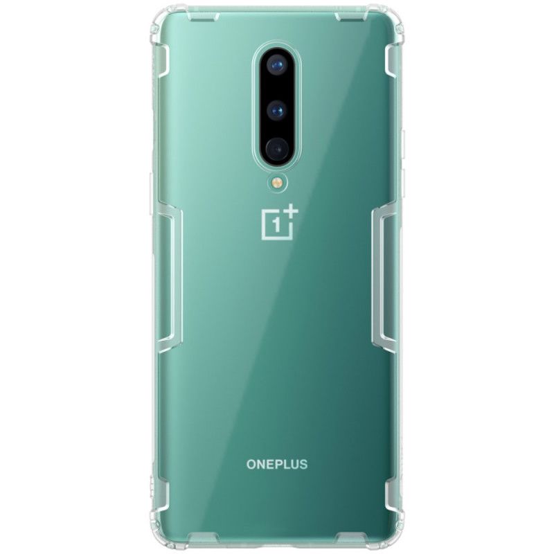 Hülle OnePlus 8 Grau Verstärkte Transparente Nillkin