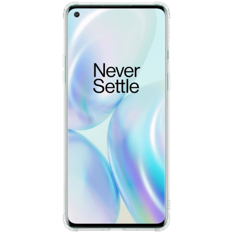 Hülle OnePlus 8 Grau Verstärkte Transparente Nillkin