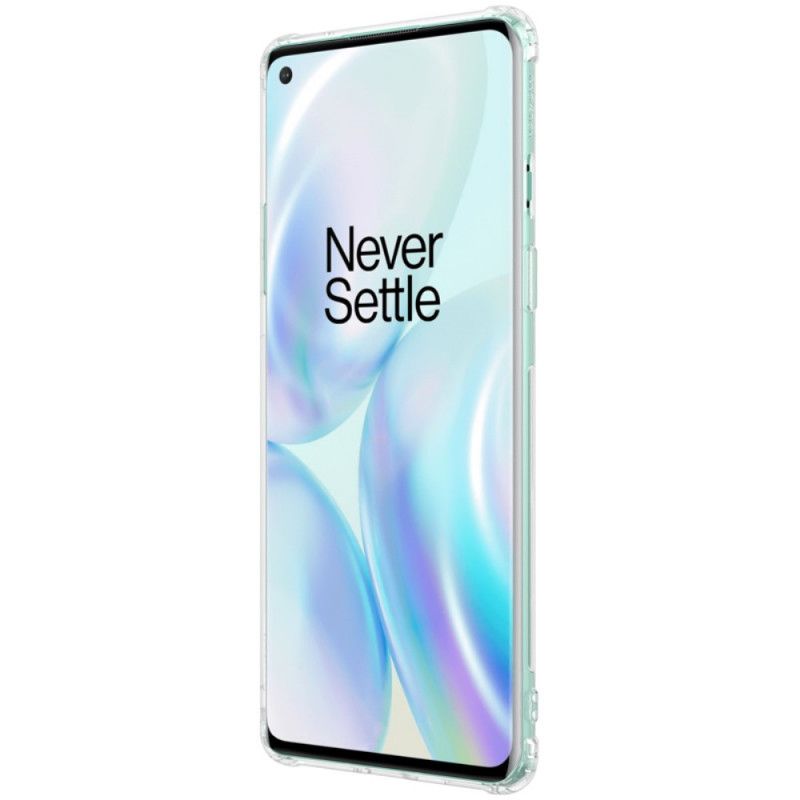 Hülle OnePlus 8 Grau Verstärkte Transparente Nillkin