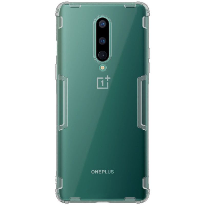 Hülle OnePlus 8 Grau Verstärkte Transparente Nillkin