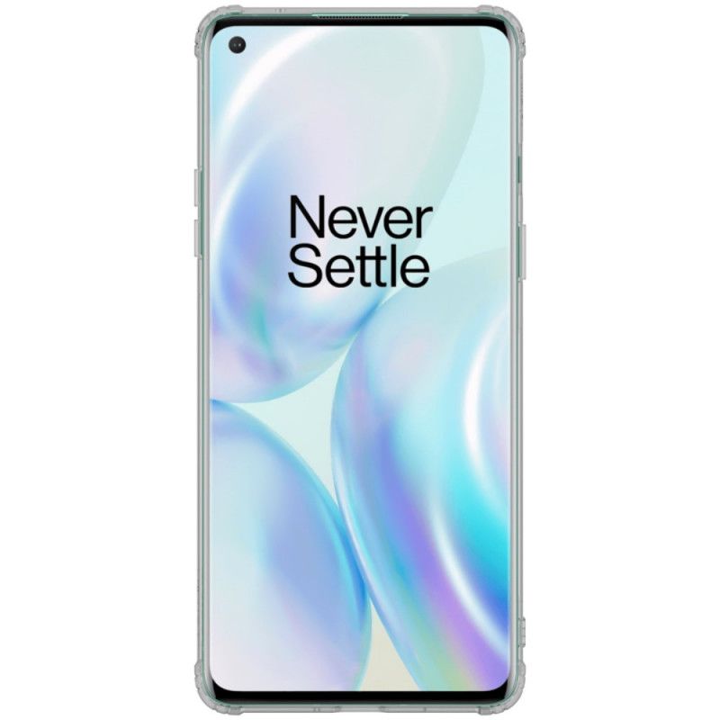 Hülle OnePlus 8 Grau Verstärkte Transparente Nillkin