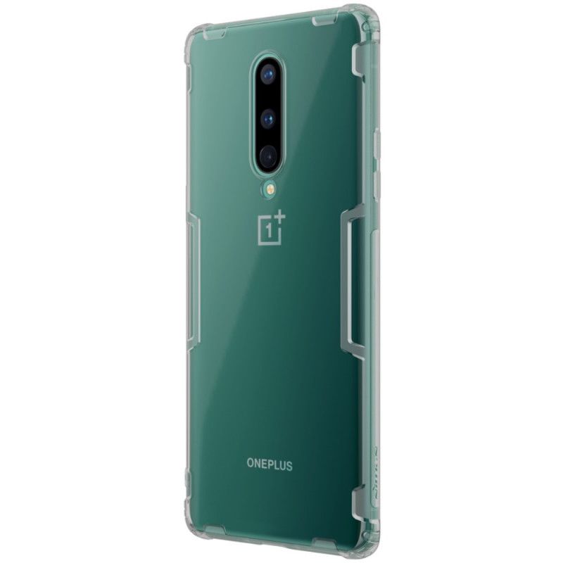 Hülle OnePlus 8 Grau Verstärkte Transparente Nillkin