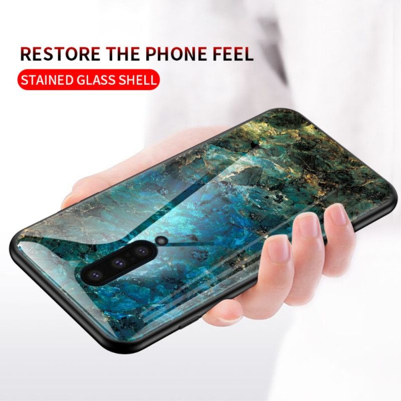 Hülle OnePlus 8 Schwarz Premum-Farben Aus Gehärtetem Glas