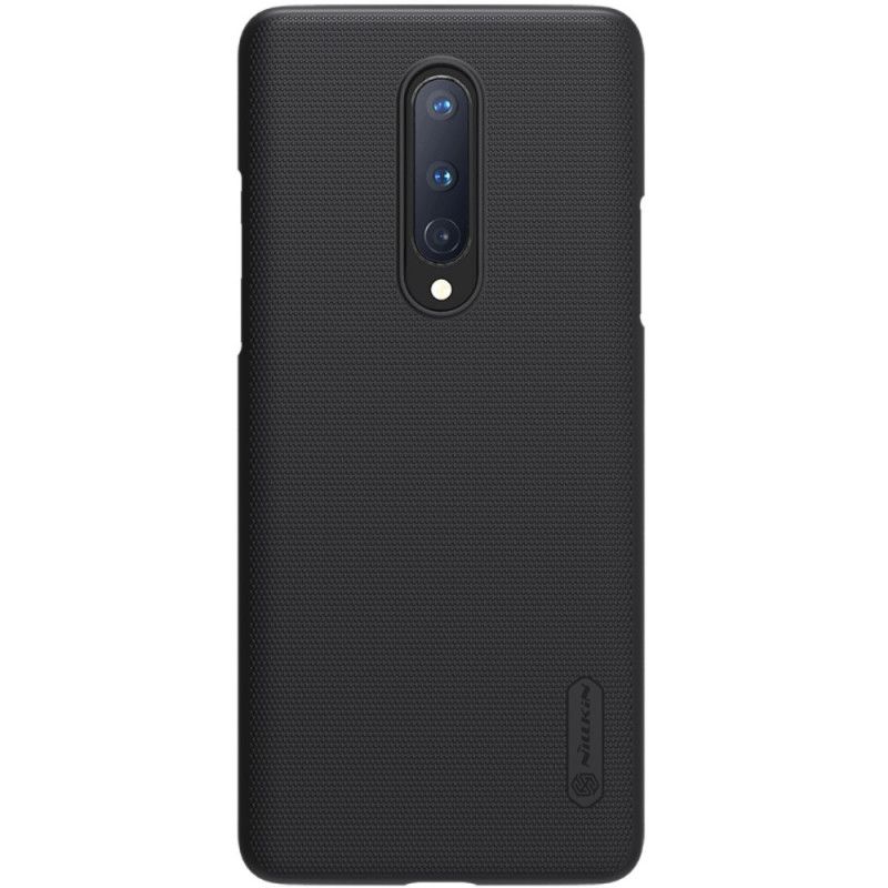 Hülle OnePlus 8 Schwarz Starrer Gefrosteter Nillkin