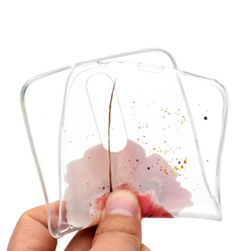 Hülle OnePlus 8 Transparente Aquarellmohnblume