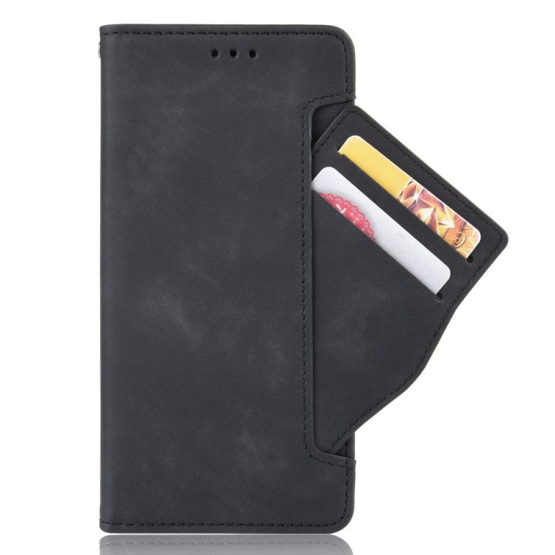 Lederhüllen OnePlus 8 Schwarz Erstklassige Multi-Karte