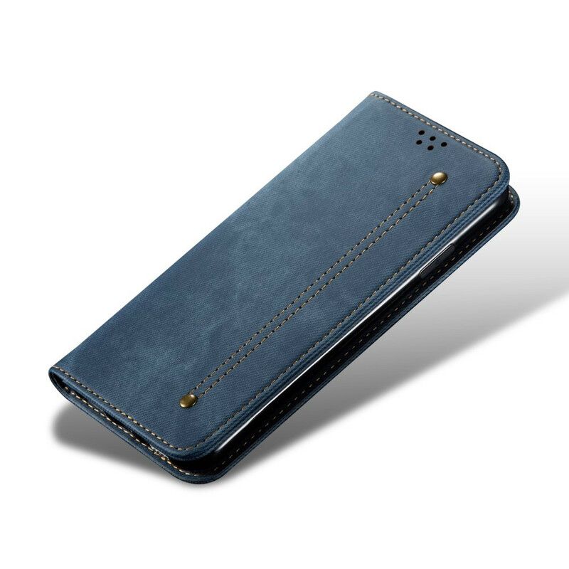 Flip Case Für Iphone 13 Pro Kunstleder-jeansstruktur