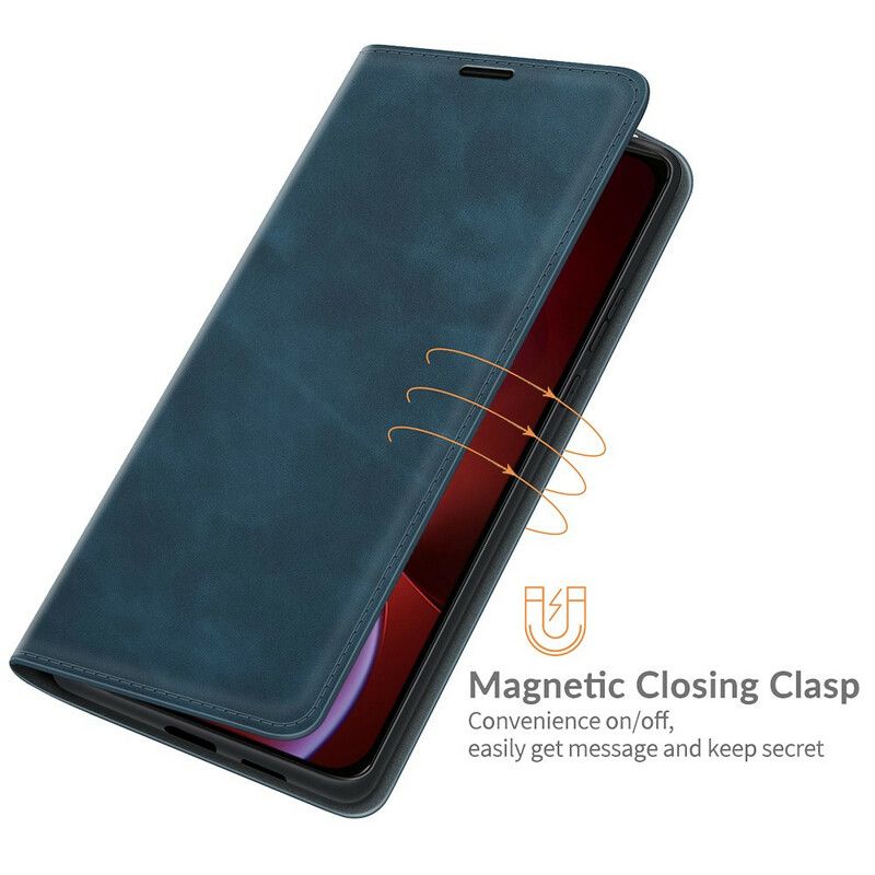 Flip Case Iphone 13 Pro Handyhülle Seidenweicher Ledereffekt
