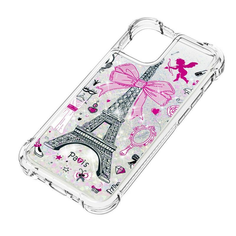 Hülle Für Iphone 13 Pro Der Eiffelturm Pailletten