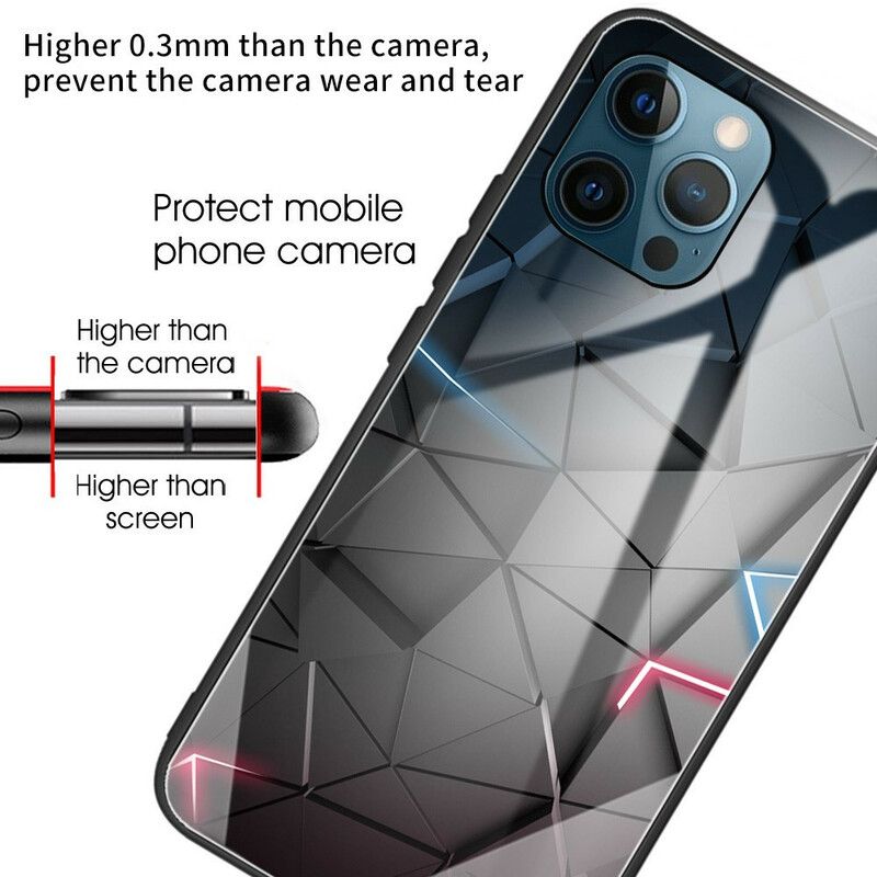 Hülle Für Iphone 13 Pro Geometrie Aus Gehärtetem Glas