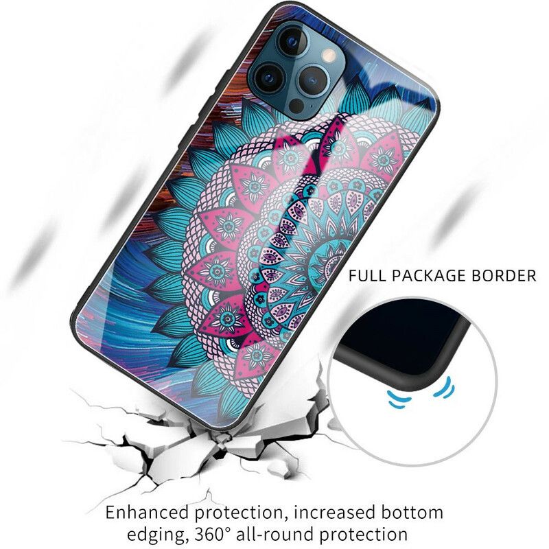 Hülle Für Iphone 13 Pro Mandala Aus Gehärtetem Glas