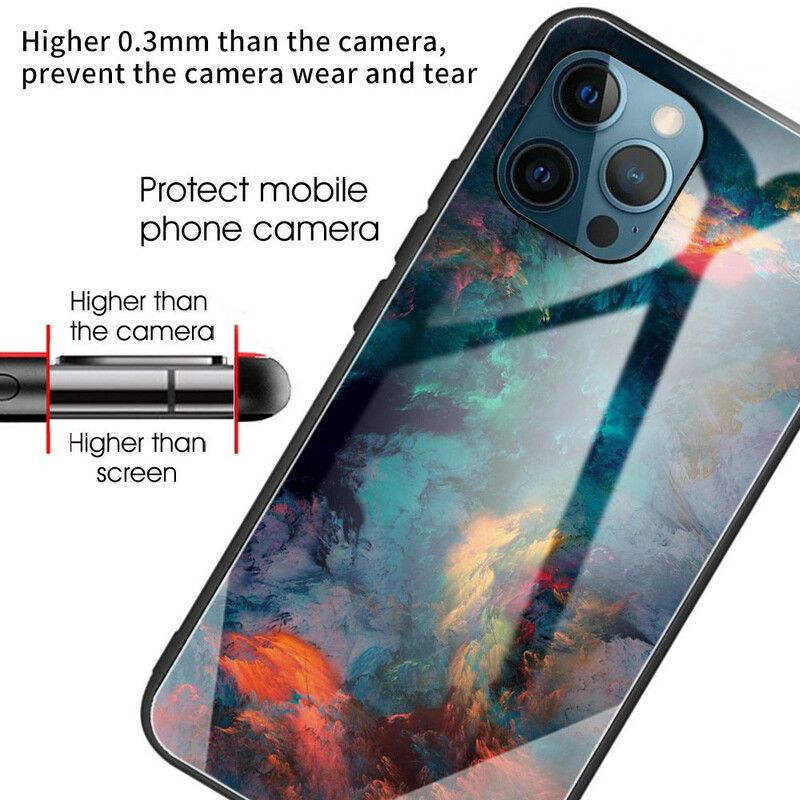 Hülle Für Iphone 13 Pro Sky Gehärtetes Glas