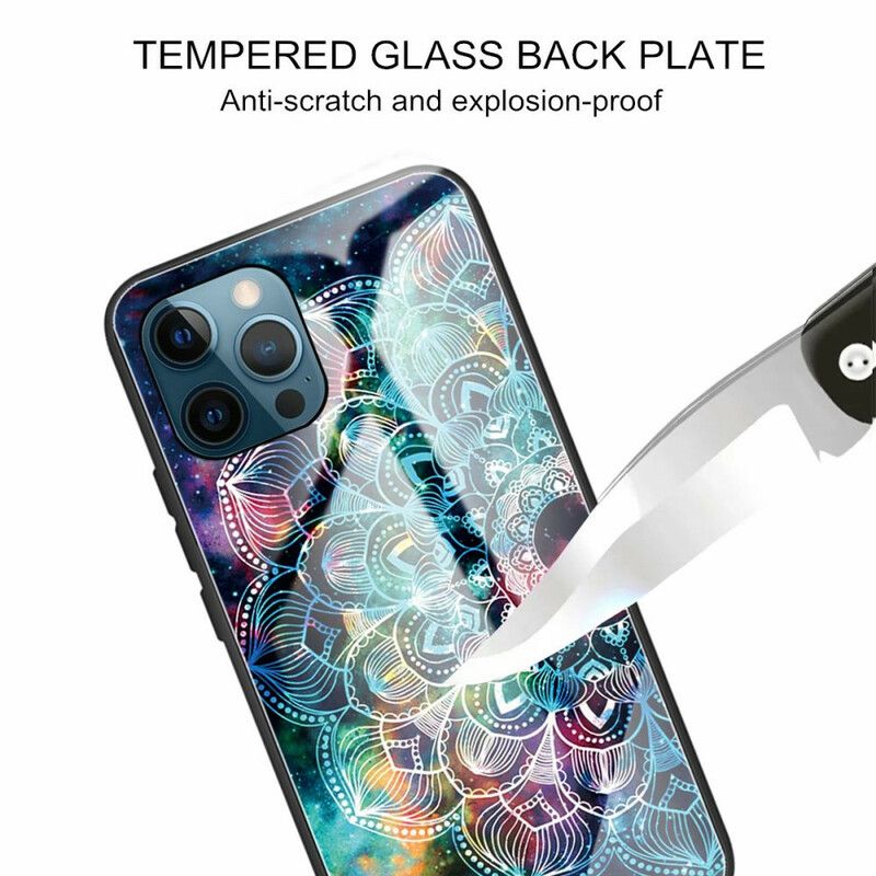 Hülle Iphone 13 Pro Mandala Aus Gehärtetem Glas