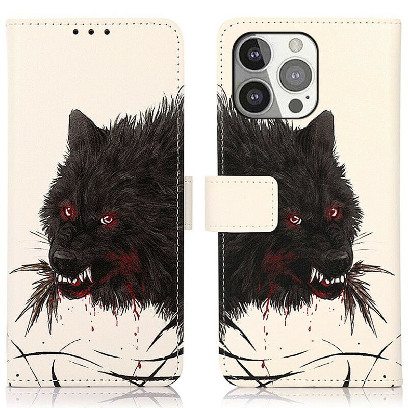 Lederhüllen Für Iphone 13 Pro Hungriger Wolf