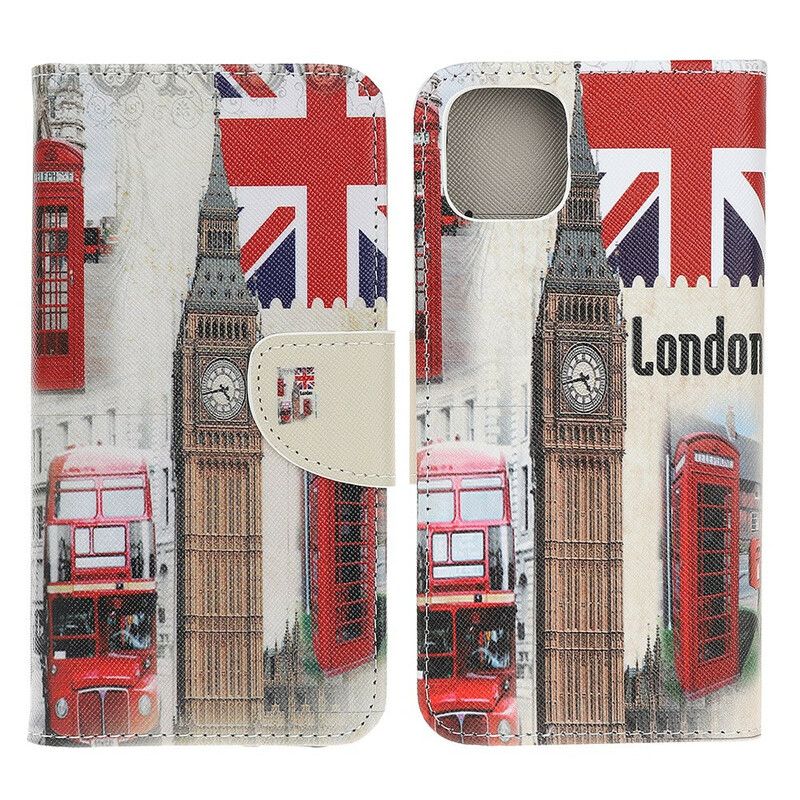 Lederhüllen Iphone 13 Pro Handyhülle Londoner Leben