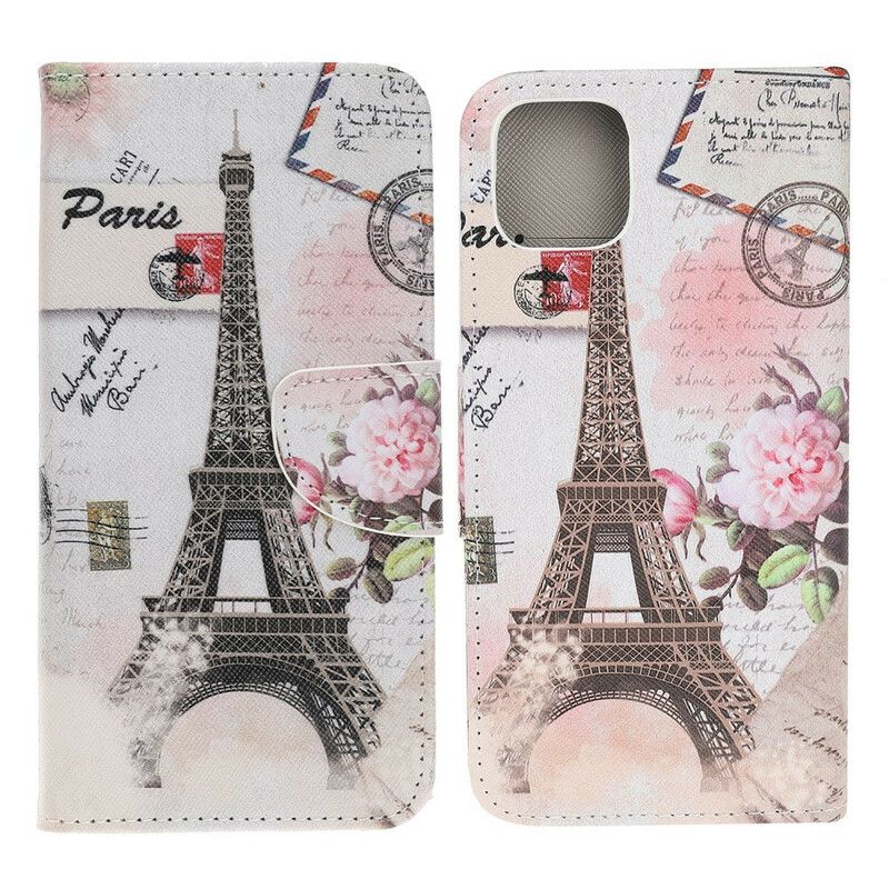 Lederhüllen Iphone 13 Pro Handyhülle Retro-eiffelturm