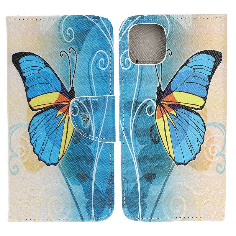 Lederhüllen Iphone 13 Pro Handyhülle Schmetterlinge