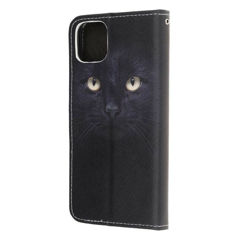 Lederhüllen Iphone 13 Pro Handyhülle Schwarze Riemchen-katzenaugen