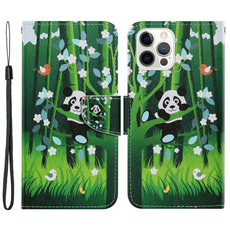 Lederhüllen Iphone 13 Pro Panda-spaziergang