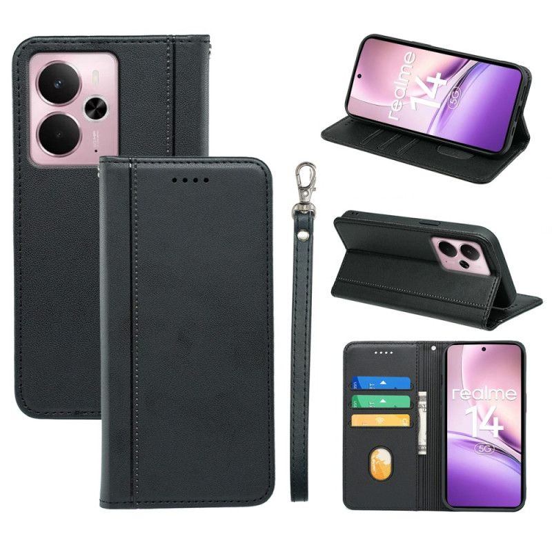 Flip Case Realme 14 5g Abnehmbarer Riemen