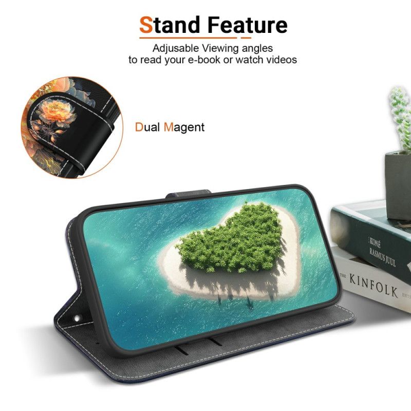 Lederhüllen Für Realme 14 5g Goldene Pfingstrose