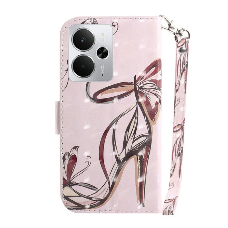 Lederhüllen Für Realme 14 5g High Heels Mit Lanyard