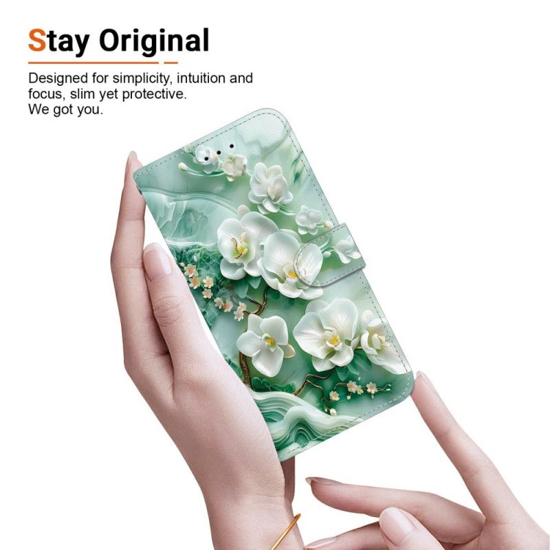 Lederhüllen Für Realme 14 5g Jadeblumenmuster