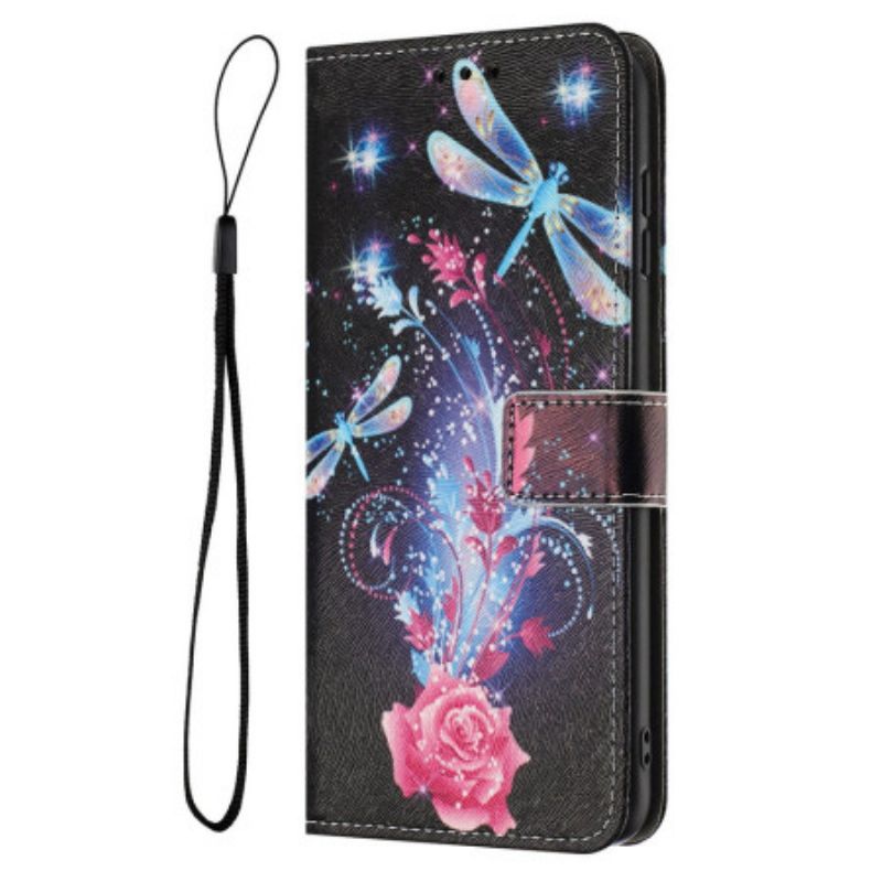 Lederhüllen Für Realme 14 5g Libellenmuster
