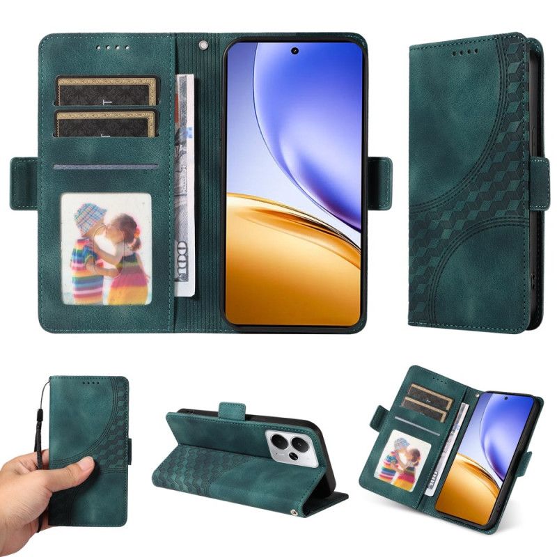 Lederhüllen Für Realme 14 5g Rautenmuster