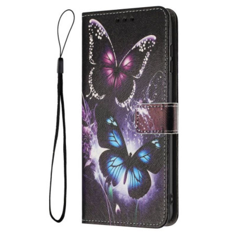 Lederhüllen Für Realme 14 5g Zwei Schmetterlinge