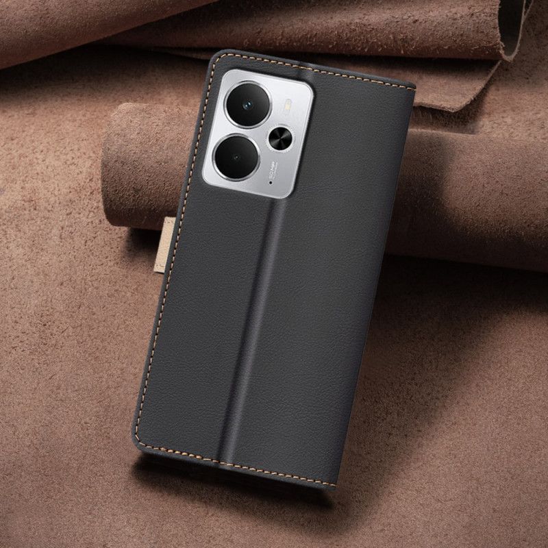 Lederhüllen Für Realme 14 5g Zweifarbig Binfen Color