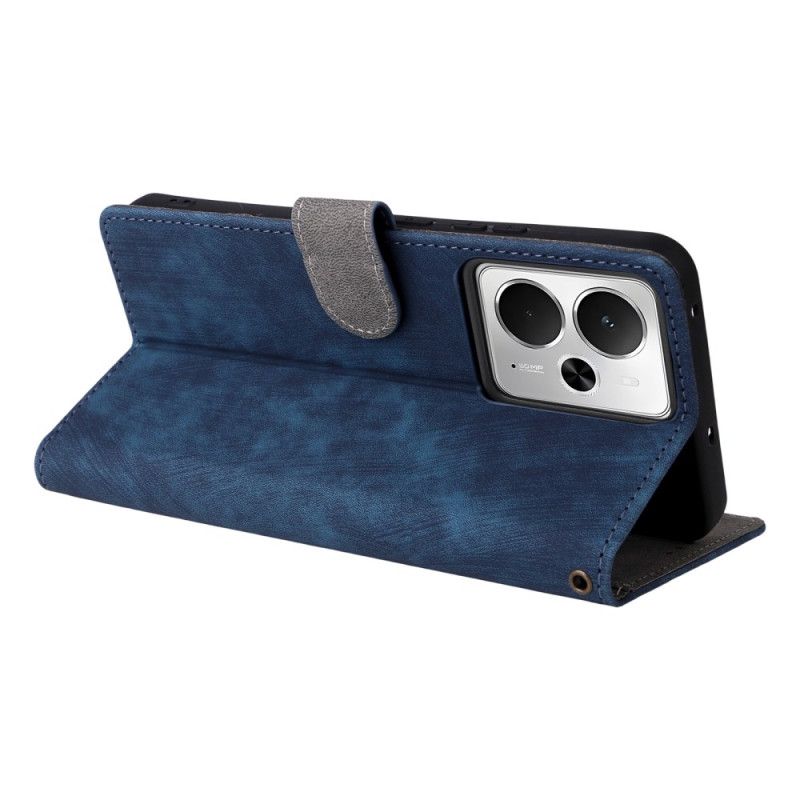 Lederhüllen Realme 14 5g Handyhülle Rfid-schutz In Wildlederoptik