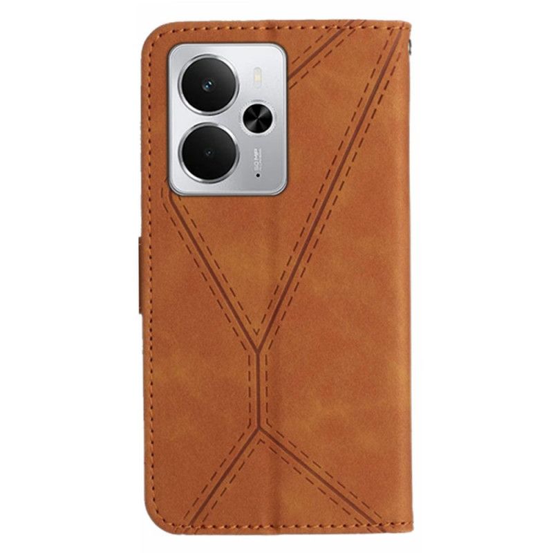 Lederhüllen Realme 14 5g Streifenmuster