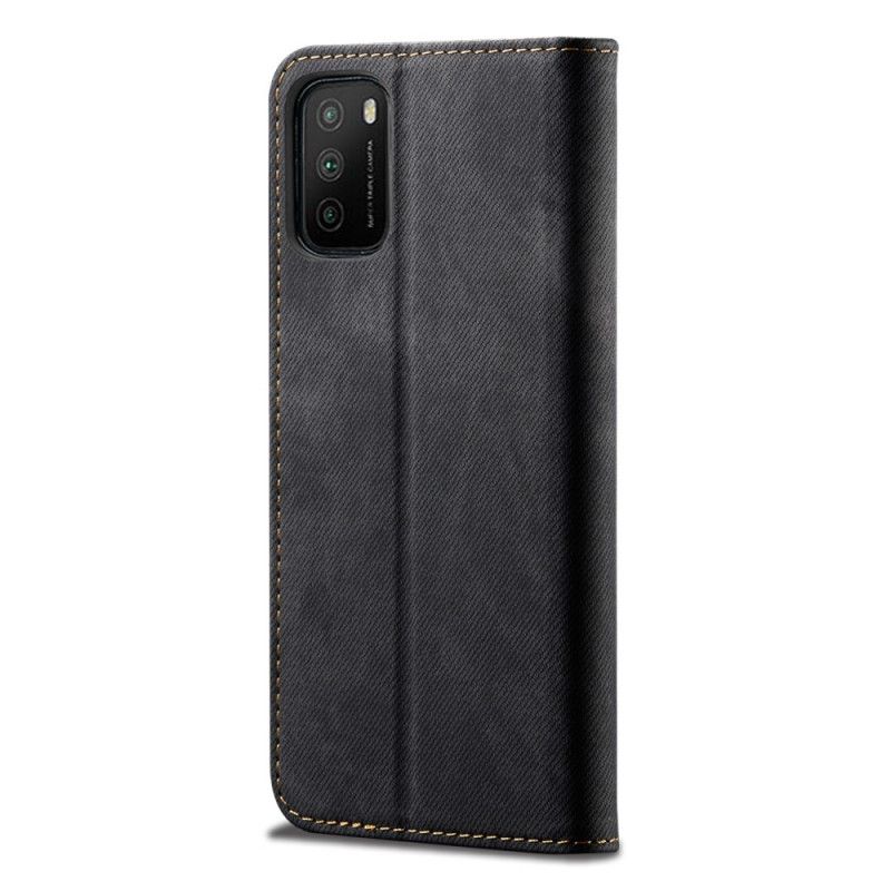 Flip Case Xiaomi Poco M3 Schwarz Jeansstoff