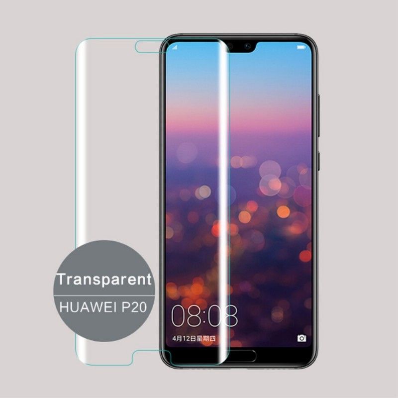 Gebogener Schutz Aus Gehärtetem Glas Huawei P20 Schwarz Mofi