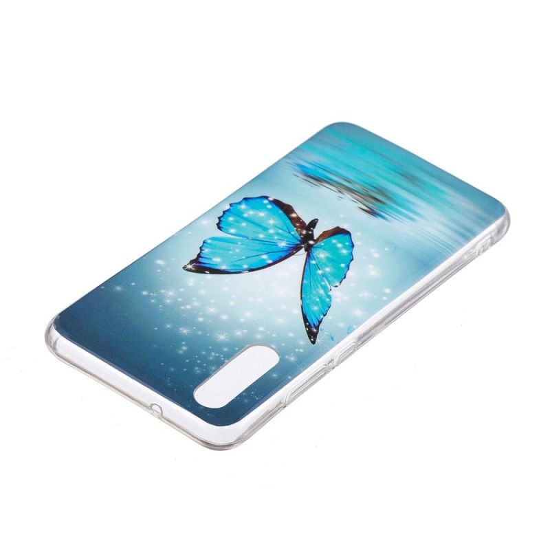 Hülle Huawei P20 Fluoreszierender Blauer Schmetterling