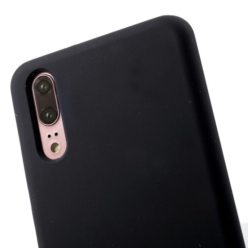 Hülle Huawei P20 Schwarz Premium Flüssiges Silikon