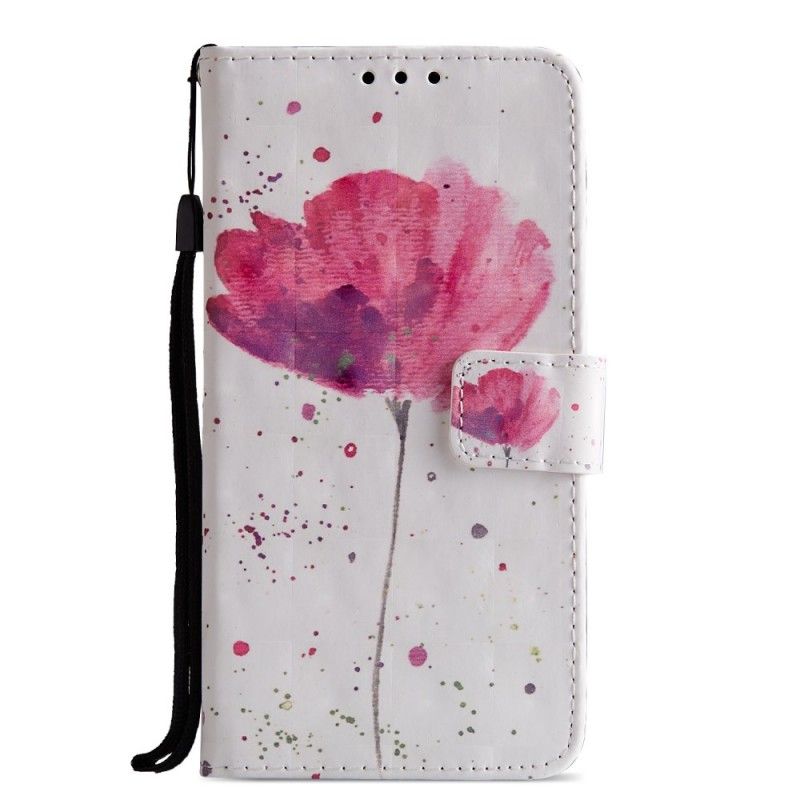 Lederhüllen Für Huawei P20 3D Aquarellmohn