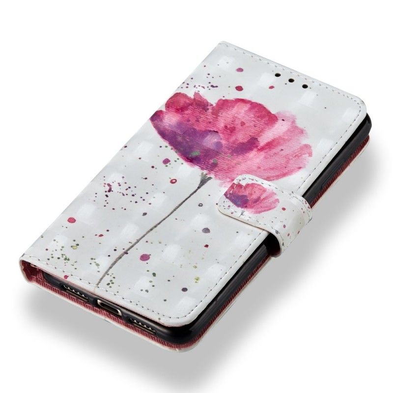 Lederhüllen Für Huawei P20 3D Aquarellmohn