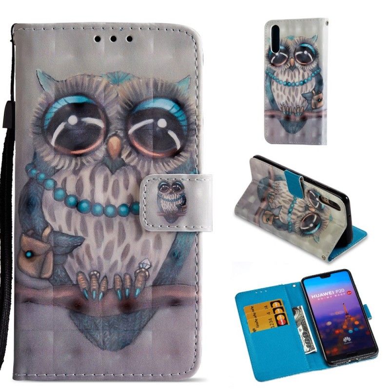 Lederhüllen Für Huawei P20 Miss Owl 3D