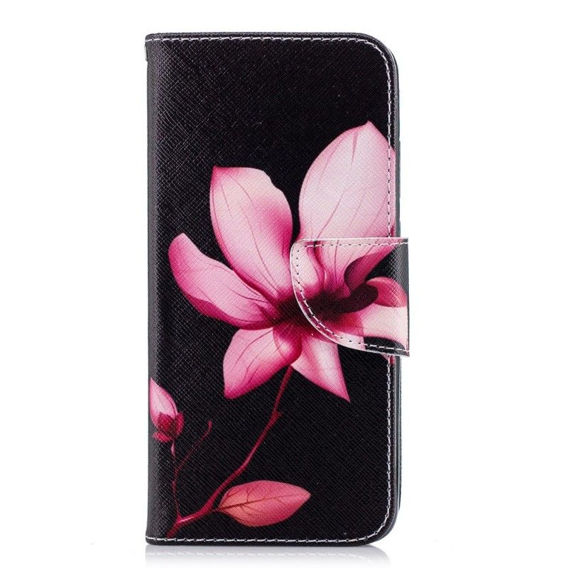 Lederhüllen Huawei P20 Handyhülle Rosa Blume