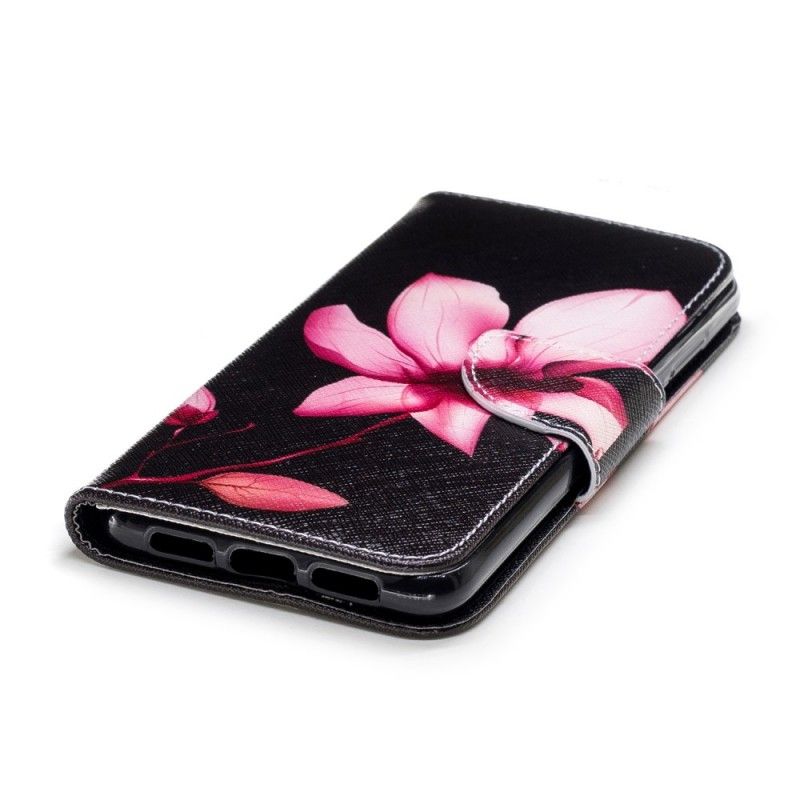 Lederhüllen Huawei P20 Handyhülle Rosa Blume