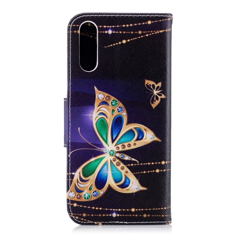 Lederhüllen Huawei P20 Magischer Schmetterling