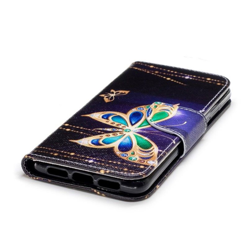 Lederhüllen Huawei P20 Magischer Schmetterling