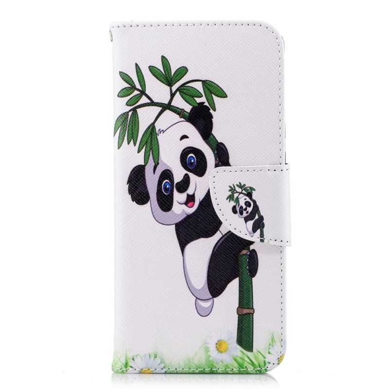 Lederhüllen Huawei P20 Panda Auf Bambus