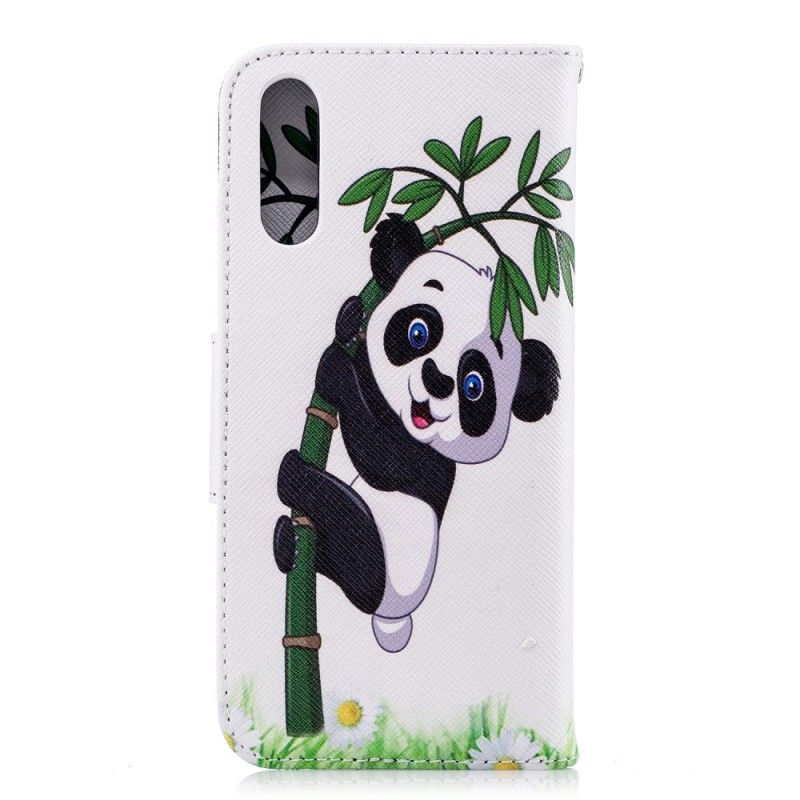 Lederhüllen Huawei P20 Panda Auf Bambus