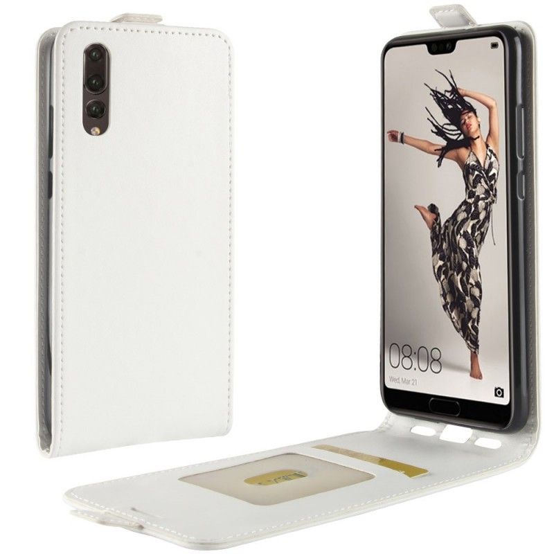 Lederhüllen Huawei P20 Schwarz Faltbar