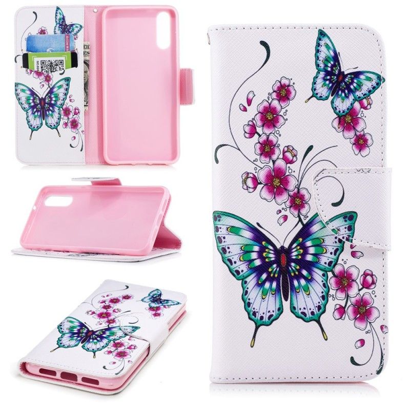 Lederhüllen Huawei P20 Wunderbare Schmetterlinge